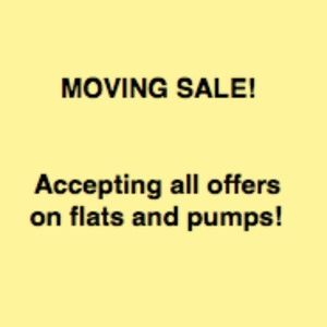 Accepting all offers on leather flats and pumps